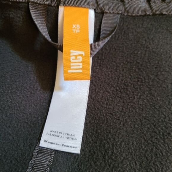 Lucy Athletic Jacket Coat Gray Floral Print Hood Hooded Size XS Lightweight - Picture 10 of 10